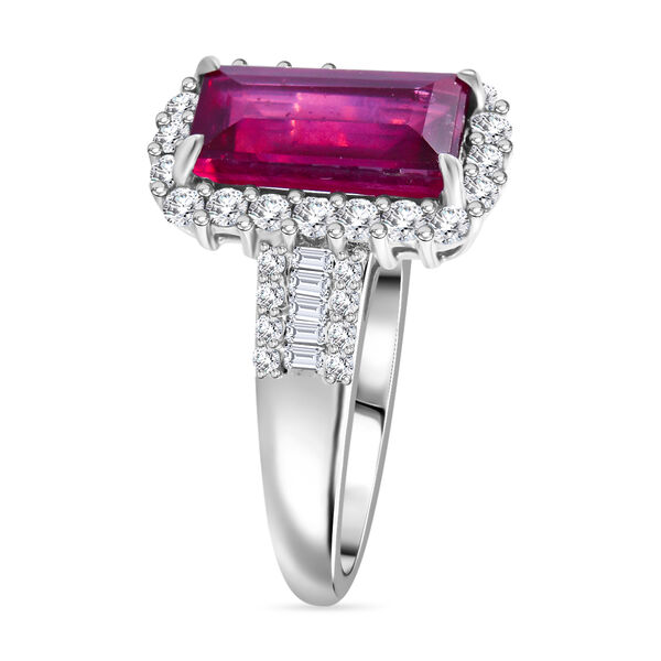 Afrikanischer Rubin und Zirkon-Ring - 5,36 ct. image number 2