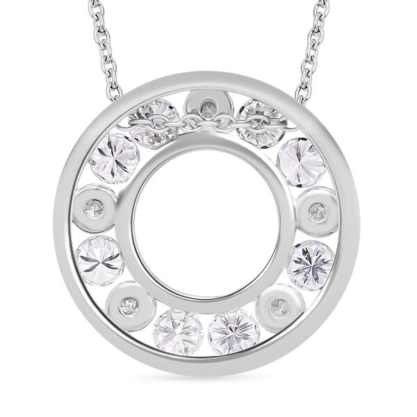 LUXURIANT SGL zertifizierter VS-EF Diamant Anh&auml;nger mit 50cm Kette, 925 Silber platiniert- 1 ct. image number 7