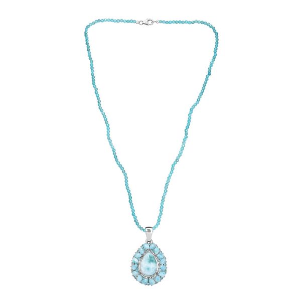D’Joy AA Larimar und Apatit Anhänger mit 50cm Kette - 21,08 ct. image number 3