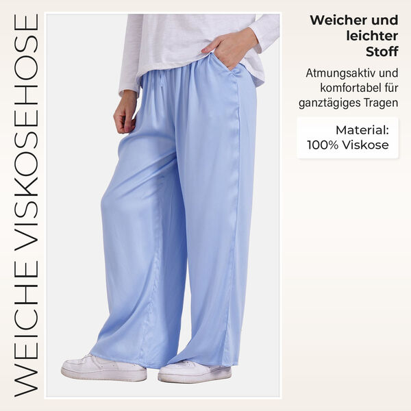 Locker geschnittene Damenhose mit Gummibunde, Bronze image number 2