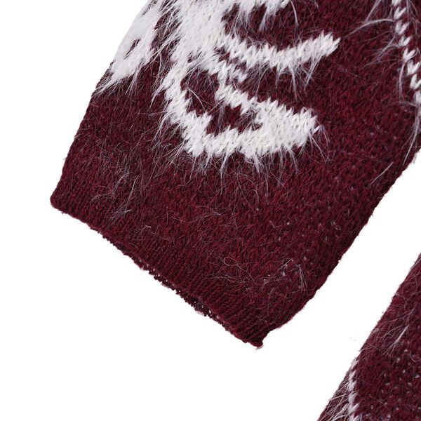 Kuscheliger Winter-Cardigan mit 2 Taschen, Einheitsgr&ouml;&szlig;e, burgunderrot image number 5