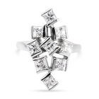 LUSTRO STELLA - feinster Zirkonia-Ring, 925 Silber platiniert image number 0
