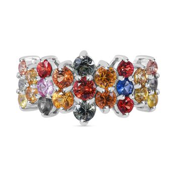 Mehrfarbiger Saphir Ring, ca. 3,18 ct.