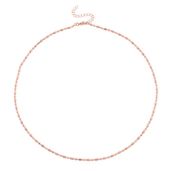 5er-Set Halsketten, ca. 45 cm + 5 cm Extender, Nickelfreies Messing Ros&eacute;goldfarben image number 8