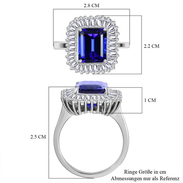 RHAPSODY AAAA Tansanit und VS Diamant Ring in 950 Platin - 10,17 ct. image number 6