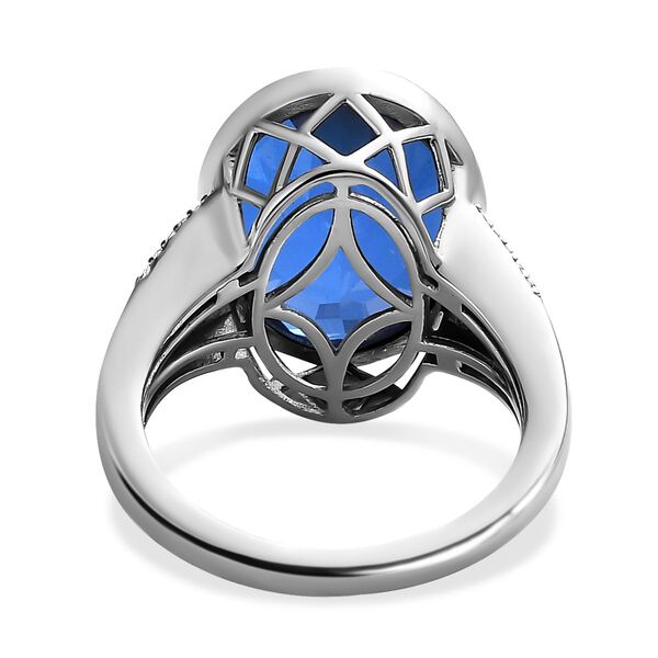 Ceylonfarbener Quarz und Zirkon-Ring - 9,42 ct.  image number 6