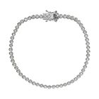 Weißes Diamant Armband, ca. 20 cm, 925 Silber platiniert ca. 0,50 ct image number 0