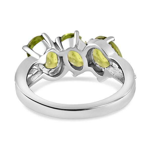 Nat&uuml;rlicher Peridot-Ring, (Gr&ouml;&szlig;e 17.00) Edelstahl, ca. 2,18 ct image number 6