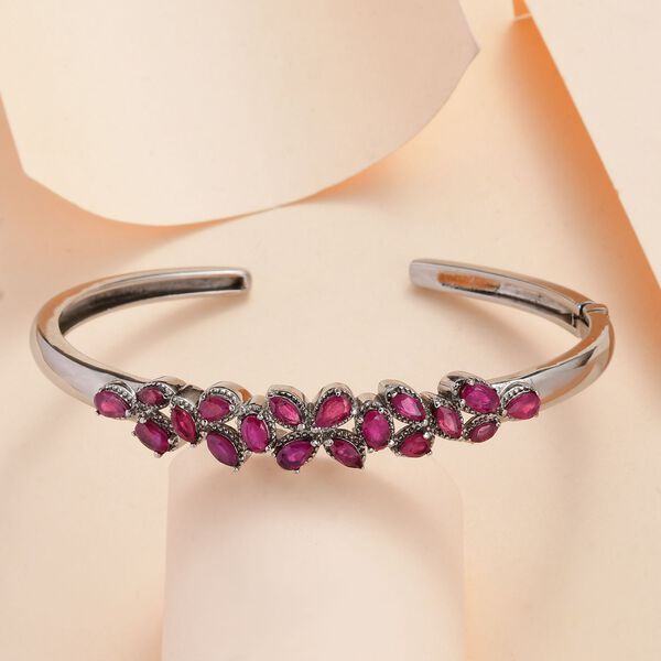 Afrikanischer Rubin (Fissure gefüllt) Armreif, 19 cm - 4,52 ct. image number 2