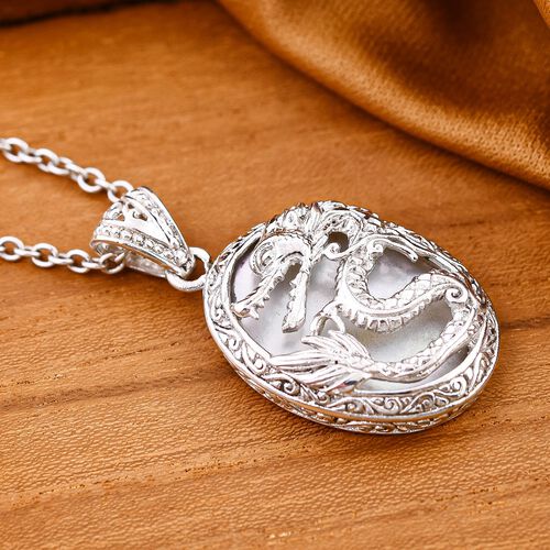 Perlmutt Anhänger 925 Silber image number 1