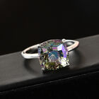 LUSTRO STELLA Österreichischer Paradise Shine Kristall Solitär Ring 925 Silber Platin-Überzug image number 1