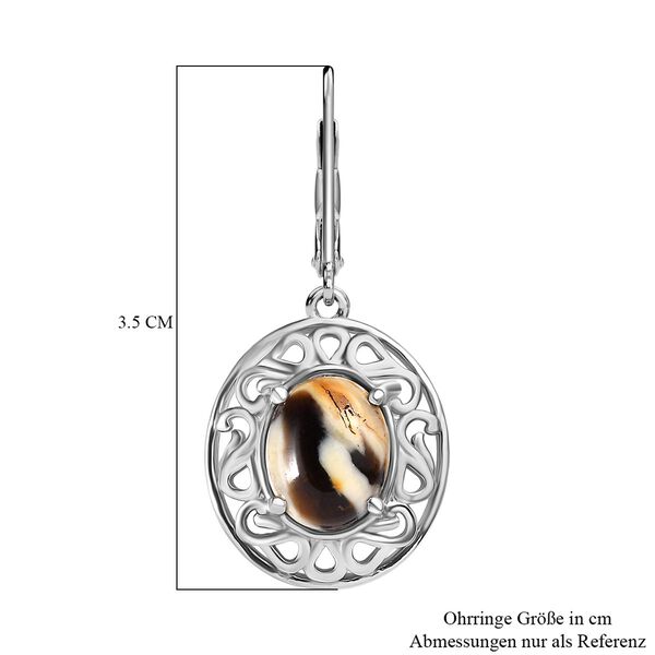 Erdnuss Holz Jaspis Ohrringe - 4,45 ct. image number 4