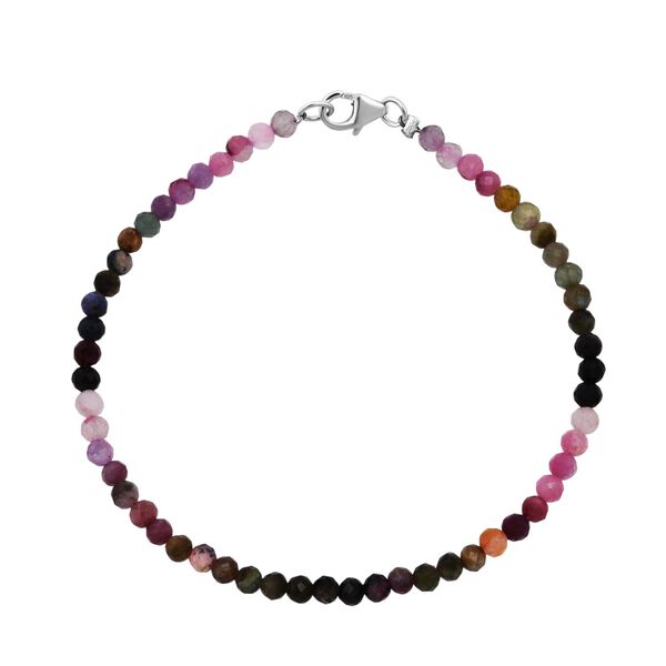 Mehrfarbig-Turmalin Armband ca. 19 cm 925 Silber ca. 16,00 ct.