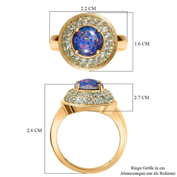 Boulder Opal Triplett und  blauer Apatit-Ring - 2,10 ct. image number 5