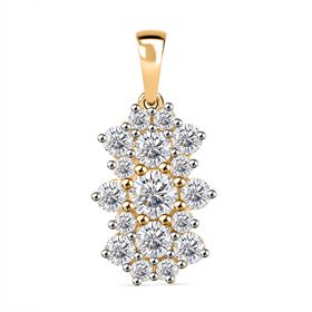 J Francis gefertigt mit SWAROVSKI Zirkonia Anhänger 925 Silber 750 Gelbgold Vermeil