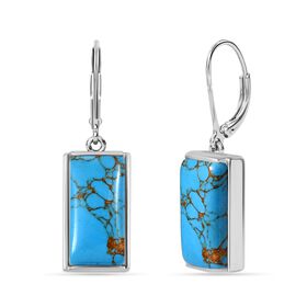 Blaue Türkis Ohrringe - 10,49 ct.