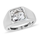 Petalit Solitär Ring 925 Silber Platin-Überzug image number 3