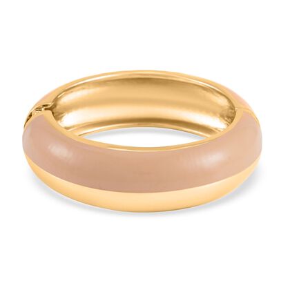 Emaillierter Armreif, Elegantes Design, 19 cm, ca. 64g, grau