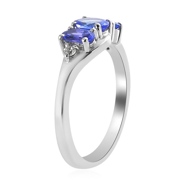 2er-Set- AAA Tansanit und Zirkon Schmuckset - 1,21 ct. image number 5