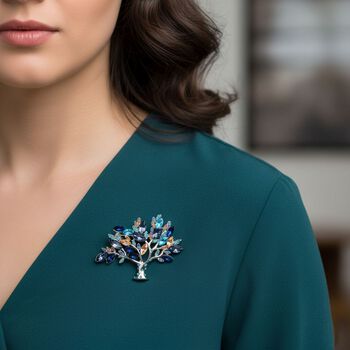 Mehrfarbiger Kristall Brosche Standard