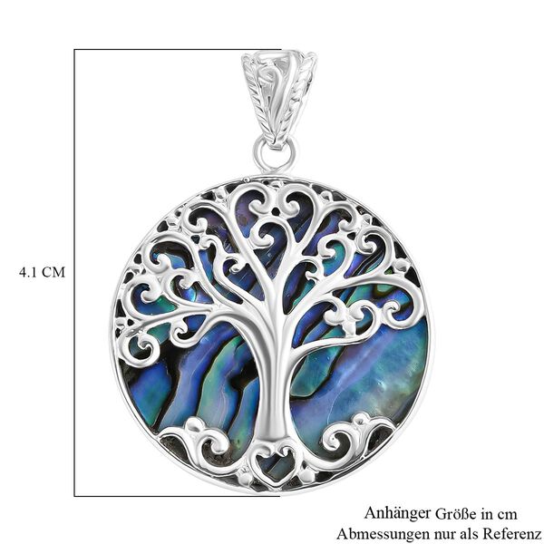 Royal Bali Kollektion- Abalone Muschel Lebensbaum-Anh&auml;nger und Ohrringe image number 6