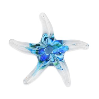 Seestern-Figur im Murano-Stil, 12x12x3,7cm