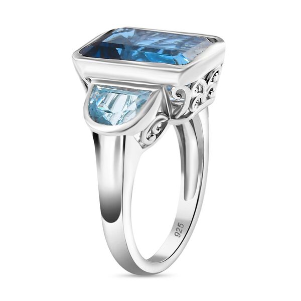 London Blautopas und himmelblauer Topas Ring - 11,24 ct. image number 5
