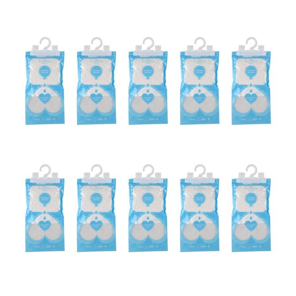 HOMESMART H&auml;ngender Luftentfeuchter Beutel, 10 St&uuml;ck, 30x16cm, Blau