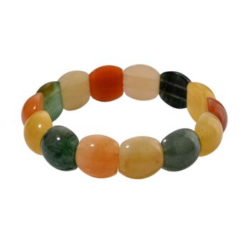 Mehrfarbiges Aventurin Armband, flexibel, a. 200.00 ct