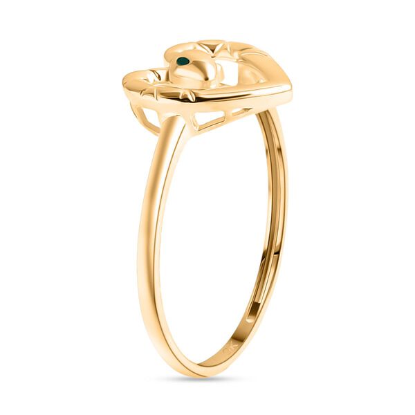 Royal Bali Kollektion - Schlangen Herz Ring in 375 Gold image number 3