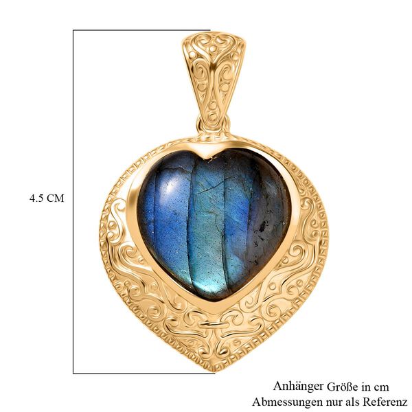 Labradorit Anhänger Messing Nickelfreies Messing ca. 20,28 ct. image number 6