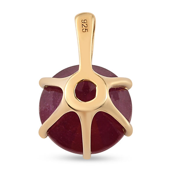 Afrikanischer Rubin-Anh&auml;nger, (Fissure gef&uuml;llt), 925 Silber vergoldet ca. 8,95 ct image number 5