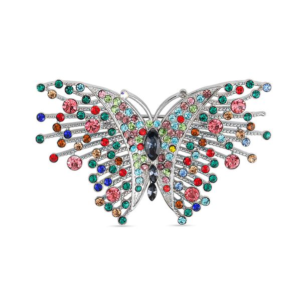 Mehrfarbiger Kristall Brosche image number 0