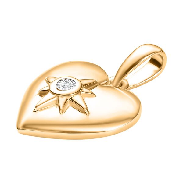 D'Joy Weißer Diamant Schmuckset 925 Silber Gelbes Gold (Größe 20) ca. 0,03 ct. image number 7