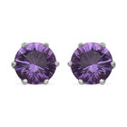 Lusaka Amethyst Ohrstecker 925 Silber platiniert 2.98 ct