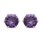 Rose De France Amethyst Ohrstecker 925 Silber Rosevergoldet  2.89 ct image number 0