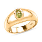 AA Natürlicher Peridot Ring, 925 Silber Gelbgold Vermeil, (Größe 20.00) ca. 0.41 ct image number 3