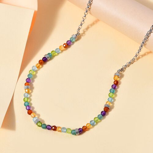 Multi-Edelstein-Halskette, 45 cm  19,98 ct. image number 1