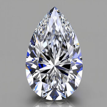 LUXURIANT DIAMOND- VS Labor Diamant ungefasster Edelstein, Tropfen- und Facettenschliff - 7 ct.