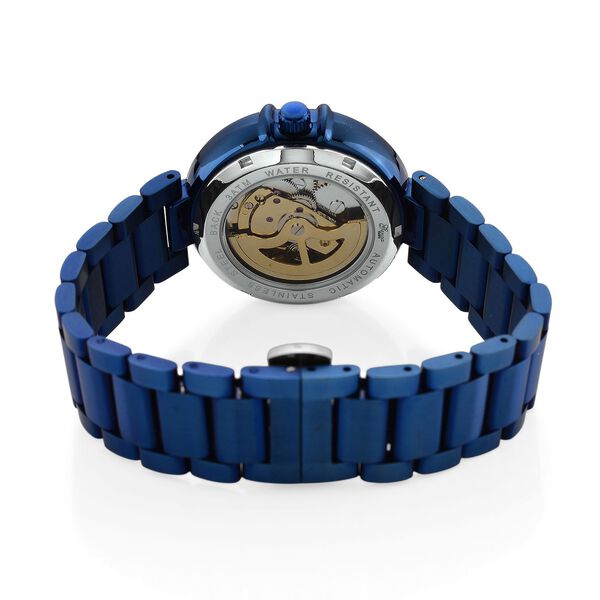 GENOA - Automatik-Armbanduhr mit Dandong-Uhrwerk, Edelstahl, IP-Blauplattierung, 36 mm image number 7