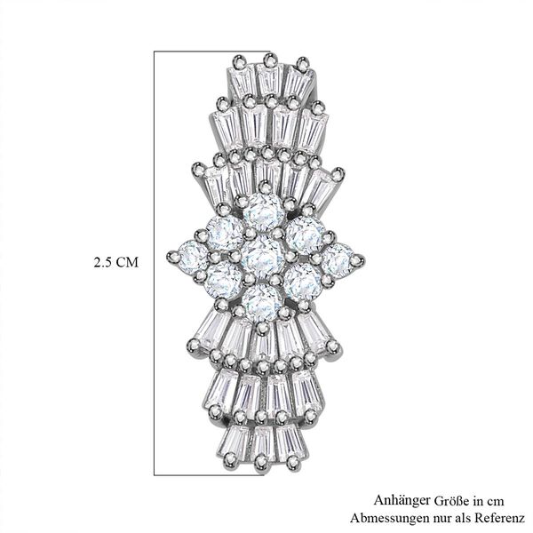 Moissanit Ballerina Anh&auml;nger, 925 Silber rhodiniert - 1,11 ct. image number 6