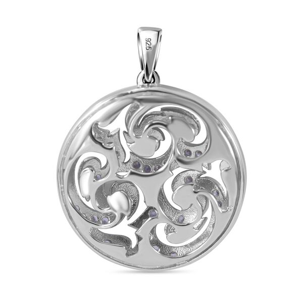 Wei&szlig;er Zirkonia Anh&auml;nger, 925 Silber rhodiniert image number 3