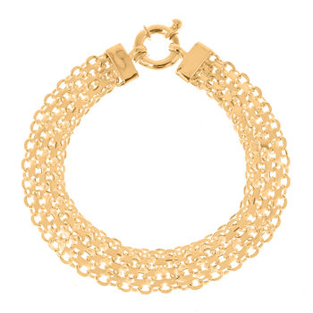 Bismarck Armband, 925 Silber vergoldet ca. 19 cm