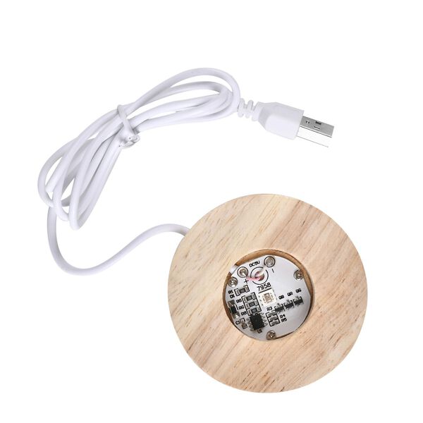 Glasball mit LED-Lichtbasis &ndash; Pink image number 4