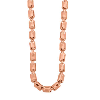 Italienische Diamantschliff Kette, ca. 50 cm 925 Silber ros&eacute;vergoldet ca. 10,79g