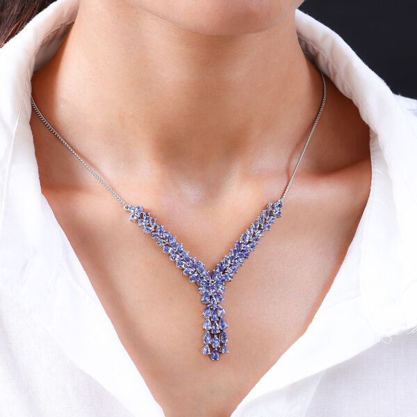 Tansanit 45cm Halskette - 12,28 ct. image number 2