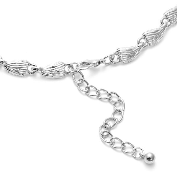 Designer Glaskristall-Halskette und Ohrringe, rot, ca. 56,03 ct image number 4