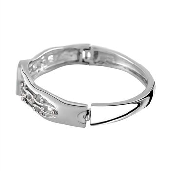 Abalone Muschel, Wei&szlig;er Kristall Armreif ca. 19 cm