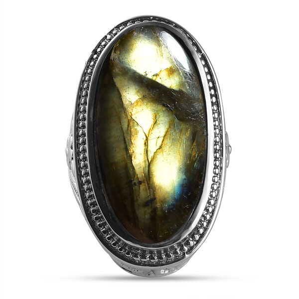 Labradorit Ring Edelstahl  ca. 28,11 ct