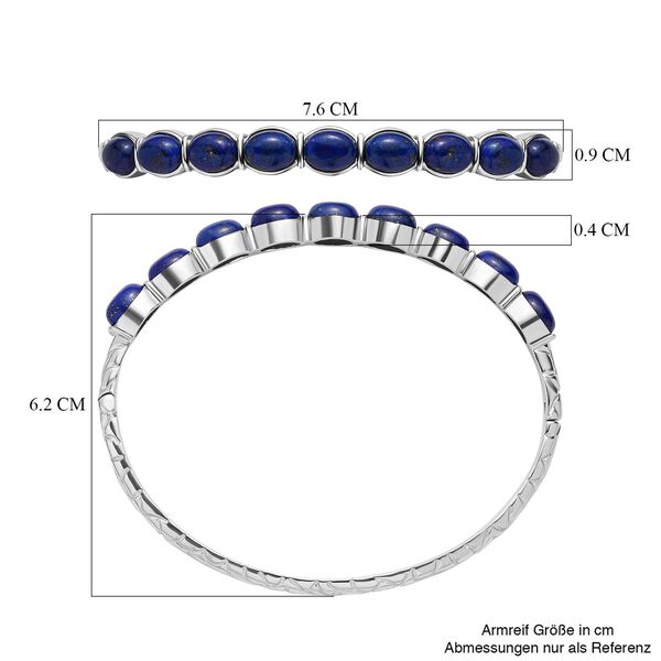 Lapislazuli Armreif ca. 19 cm 316L Edelstahl ca. 16.53 ct image number 6